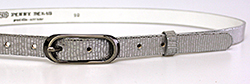 Dámský kožený opasek 20-175-606 stříbrný METAL