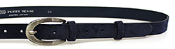 Dámský kožený opasek 25-171-S56 tmavě modrý