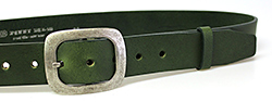 Dámský kožený opasek EXKLUZIV 50-R31 zelený