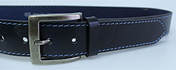 Pánský kožený opasek 501-1M-59 modrý