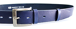 Pánský kožený opasek 501-56 modrý