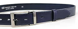 Pánský kožený společenský opasek s trnovou sponou 35-020-3-56 modrý